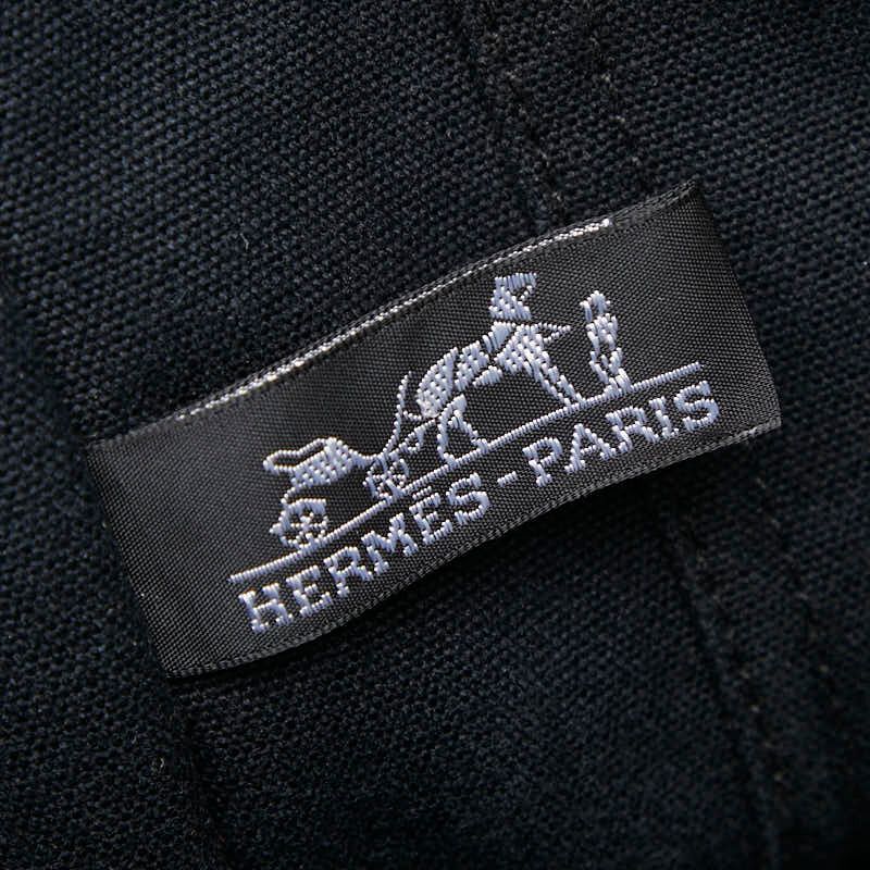 Hermes Fourre Tout MM Tote Black Gray Canvas — view 9