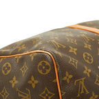 Louis Vuitton Monogram Keepall 45 Boston Bag Brown Leather — view 7
