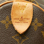 Louis Vuitton Monogram Keepall 45 Boston Bag Brown Leather — view 9