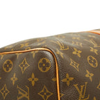 Louis Vuitton Monogram Keepall 45 Boston Bag Brown Leather — view 5