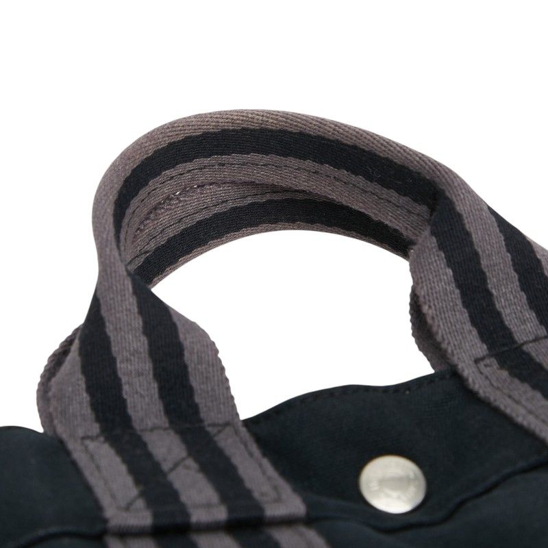 Hermes Fourre Tout PM Tote Black Gray Canvas — view 8