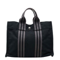 Hermes Fourre Tout PM Tote Black Gray Canvas