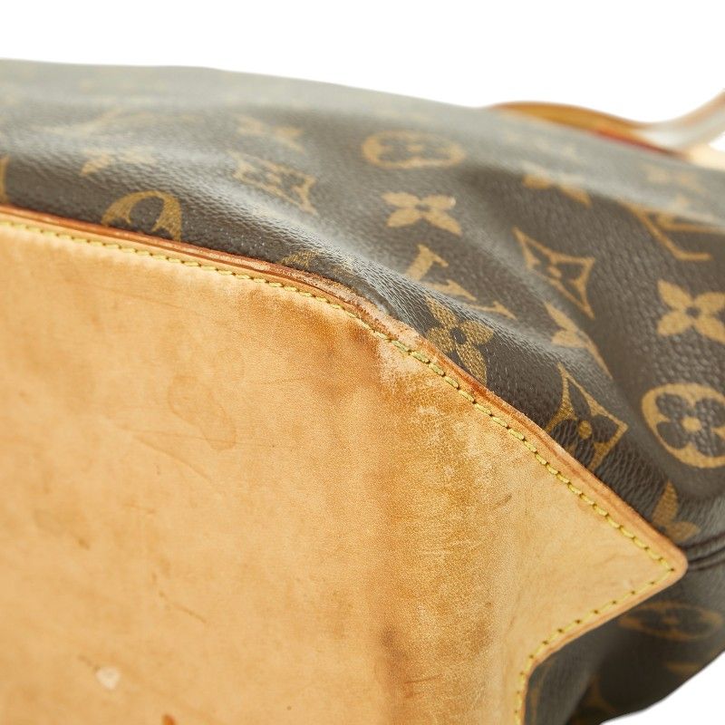 Louis Vuitton Monogram Cabas Piano Tote Shoulder Bag Brown Leather — view 4