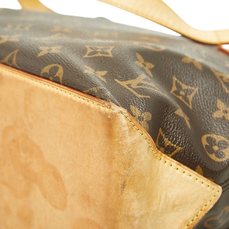 Louis Vuitton Monogram Cabas Piano Tote Shoulder Bag Brown Leather — view 6