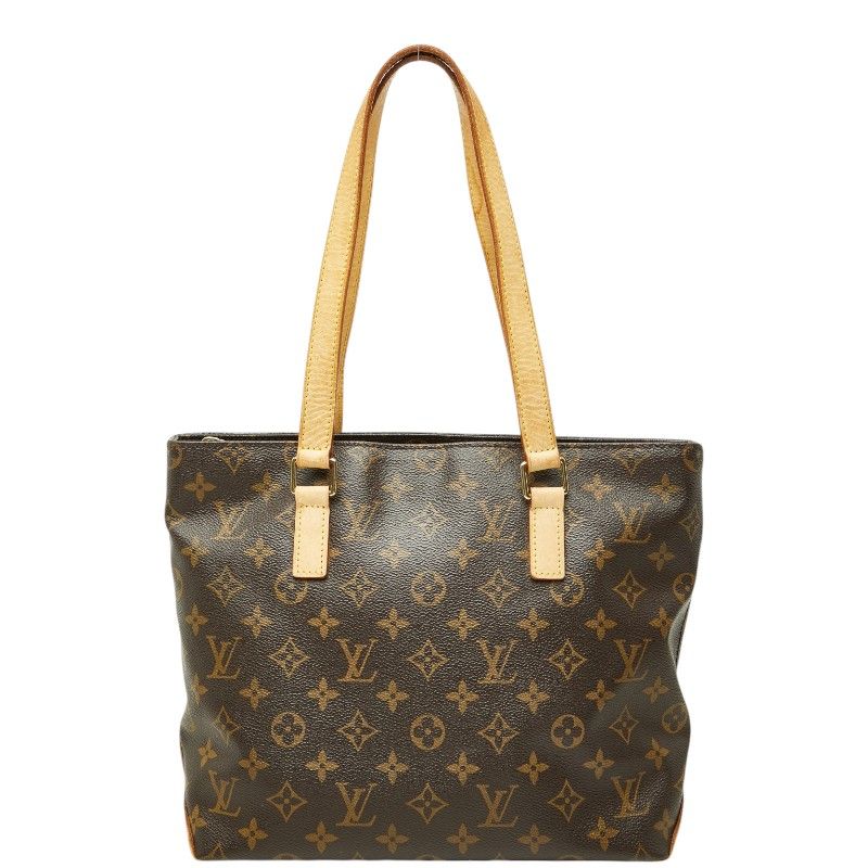 Louis Vuitton Monogram Cabas Piano Tote Shoulder Bag Brown Leather