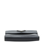 Prada Saffiano Kiss Lock Bifold Wallet Black Leather — view 3