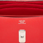 Hermes Harness Shoulder Bag Red Swift Veau — view 5