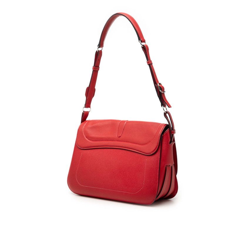 Hermes Harness Shoulder Bag Red Swift Veau — view 2