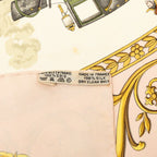 Hermes Carre 90 la Promenade de Longchamps Walk to Long Chien Scarf Pink Ivory — view 8