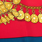Hermes Carre 90 Kosmima Scarf Red Blue Silk — view 5