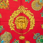 Hermes Carre 90 Kosmima Scarf Red Blue Silk — view 2