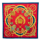 Hermes Carre 90 Kosmima Scarf Red Blue Silk