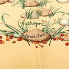 Hermes Carre 90 Pythagore Pythagoras Scarf Beige Multicolor Silk — view 3
