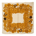 Chanel CC Logo Chain Pattern Scarf Ivory Silk