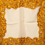 Chanel CC Logo Chain Pattern Scarf Ivory Silk — view 2