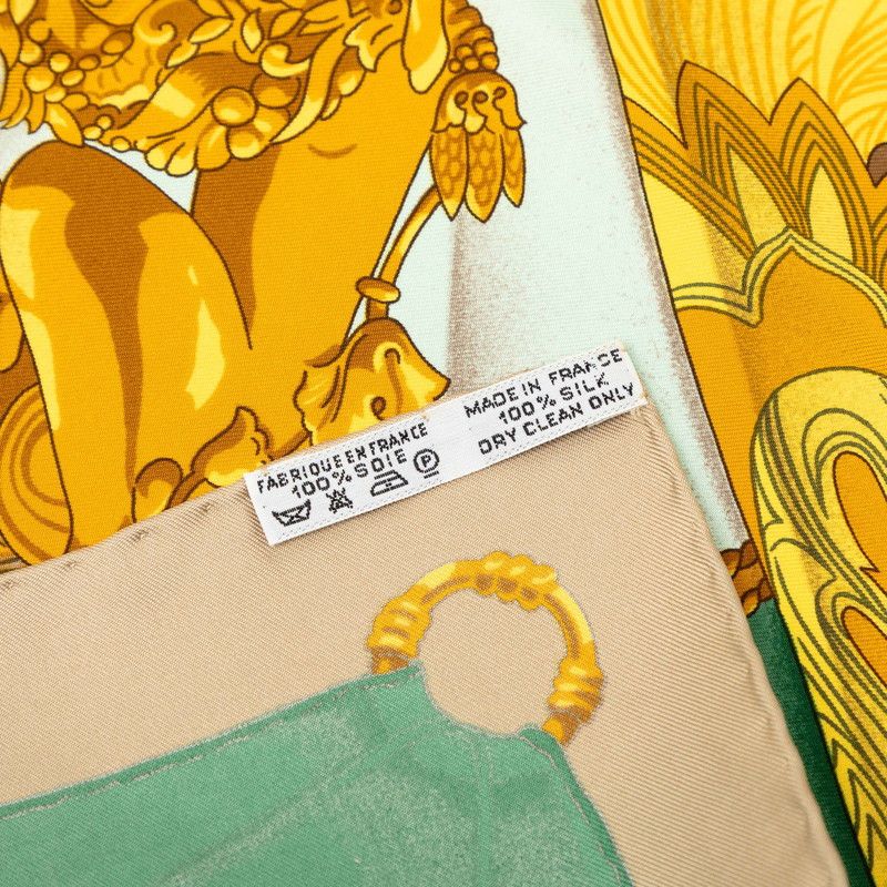 Hermes Silk Sun Soleil de Soie Scarf Beige Multicolor — view 7