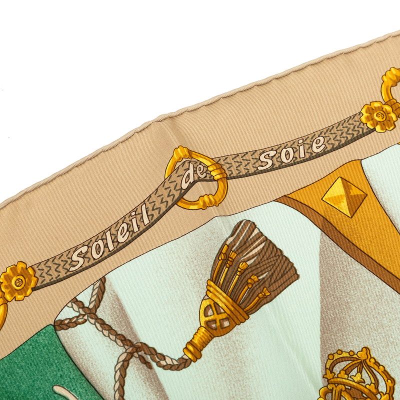 Hermes Silk Sun Soleil de Soie Scarf Beige Multicolor — view 6