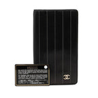 Chanel Mademoiselle Line CC Logo Wallet Black Lambskin — view 9