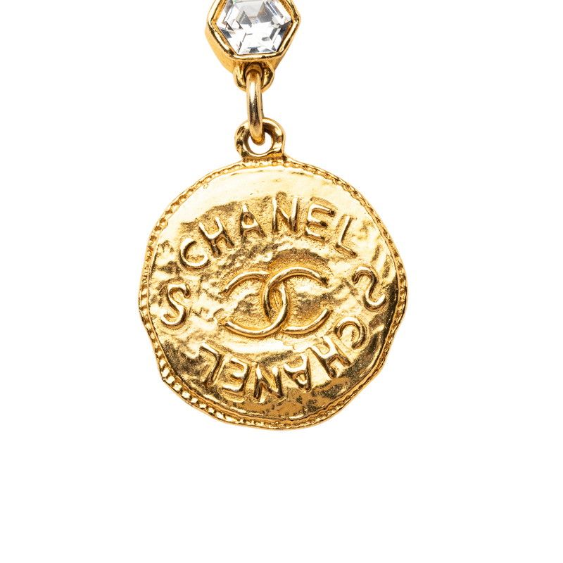 Chanel CC Logo Long Chain Pendant Gold Plated Bijou — view 2