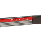 Prada Logo Sunglasses Brown Silver Acetate Metal Eyewear — view 4