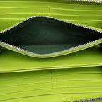 Prada Smart Watermelon Print Zip Around Wallet Green Pig Saffiano Leather — view 4