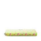 Prada Smart Watermelon Print Zip Around Wallet Green Pig Saffiano Leather — view 3