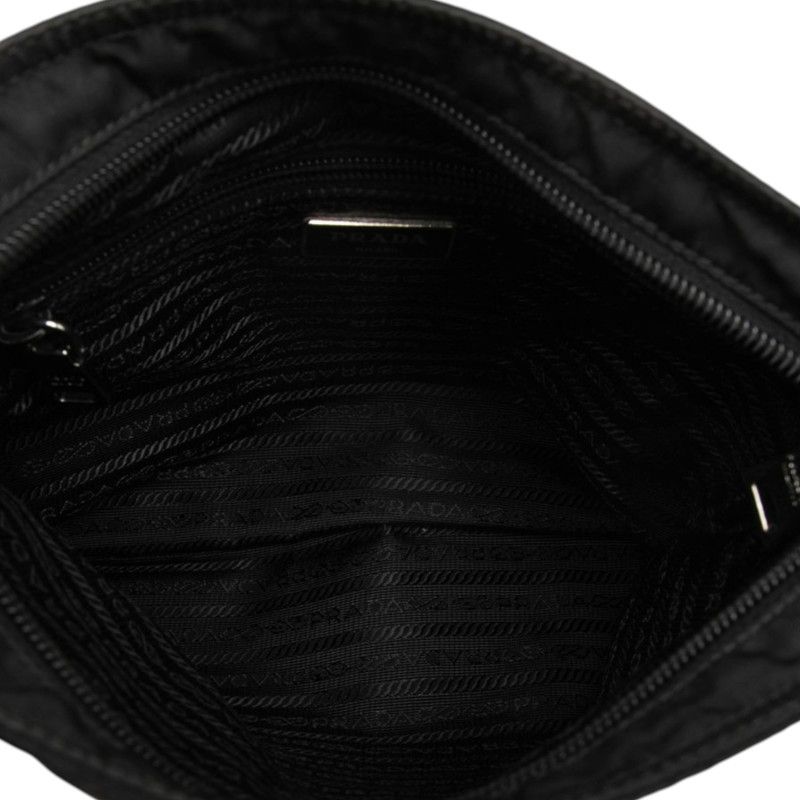 Prada Crossbody Shoulder Bag Black Nylon — view 4