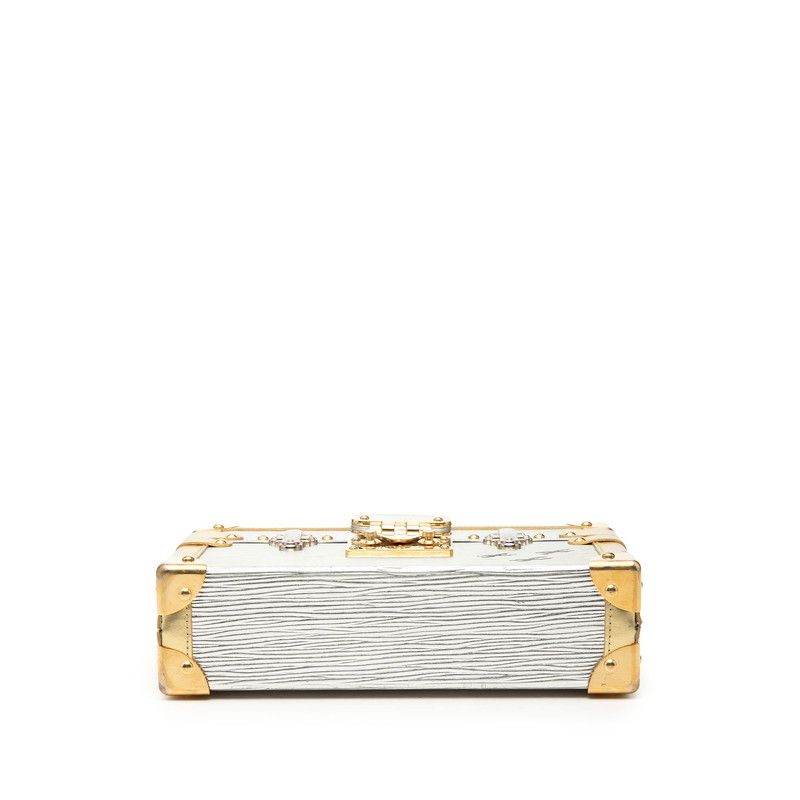 Louis Vuitton Metallic Epi Petite Malu Crossbody Shoulder Bag Gold Silver — view 3