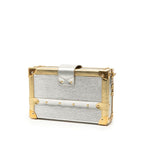 Louis Vuitton Metallic Epi Petite Malu Crossbody Shoulder Bag Gold Silver — view 2