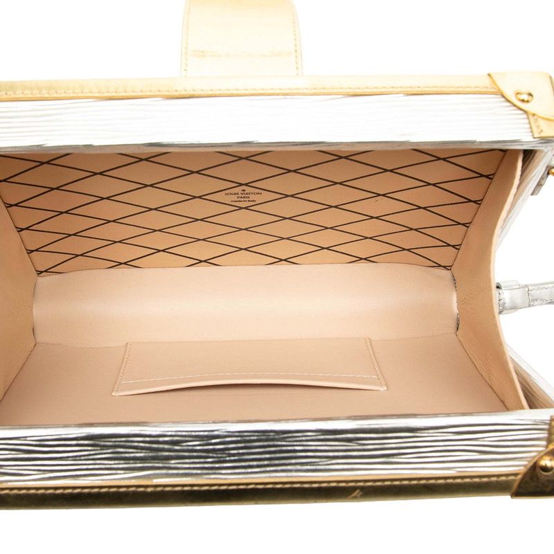 Louis Vuitton Metallic Epi Petite Malu Crossbody Shoulder Bag Gold Silver — view 4