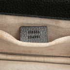 Gucci Interlocking Chain Shoulder Bag Black Leather — view 6