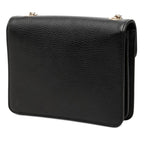 Gucci Interlocking Chain Shoulder Bag Black Leather — view 2