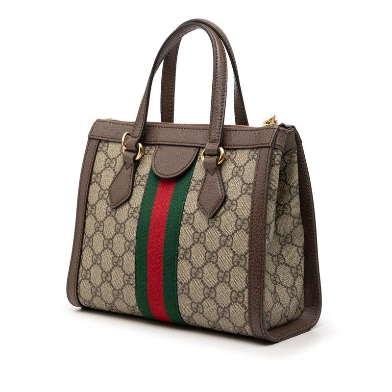 Gucci GG Supreme Ophidia Small 2-Way Shoulder Bag Beige Brown Leather — view 2