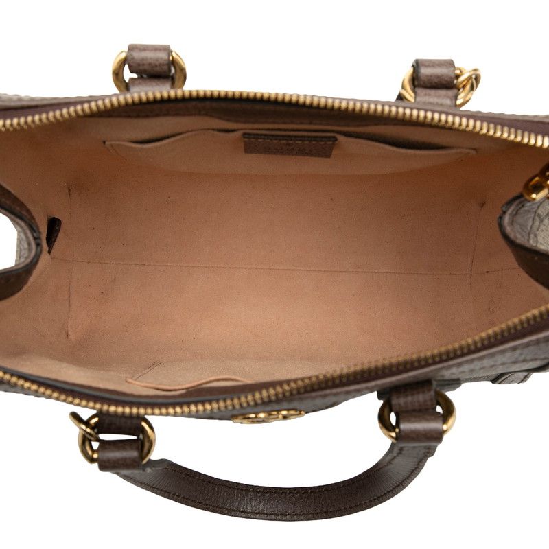 Gucci GG Supreme Ophidia Small 2-Way Shoulder Bag Beige Brown Leather — view 4