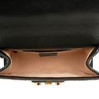 Gucci GG Supreme Padlock Small Chain Shoulder Bag Beige Black Leather — view 4