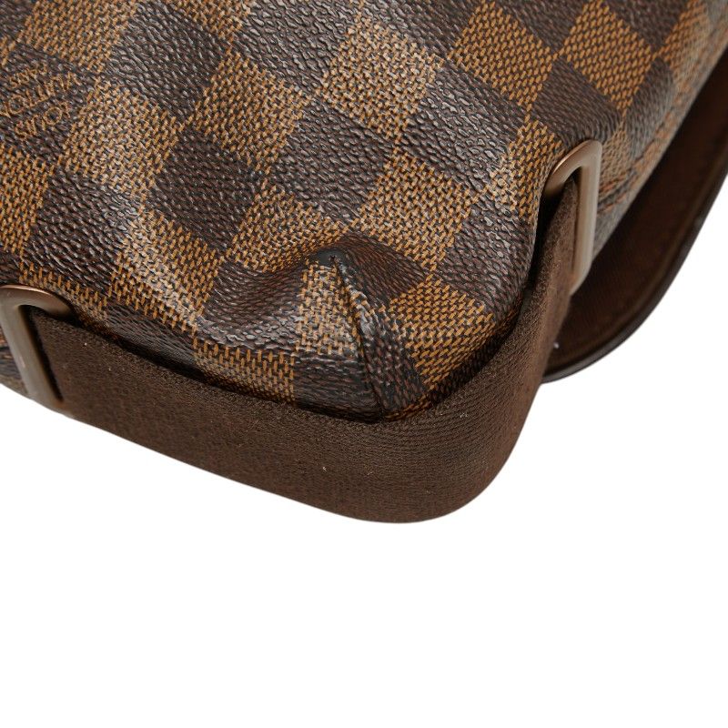 Louis Vuitton Damier Brooklyn MM Messenger Bag Crossbody Brown Leather — view 7