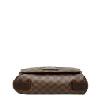 Louis Vuitton Damier Brooklyn MM Messenger Bag Crossbody Brown Leather — view 3
