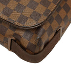 Louis Vuitton Damier Brooklyn MM Messenger Bag Crossbody Brown Leather — view 6