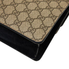 Gucci GG Supreme Dionysus Chain Shoulder Bag Beige Black Suede Leather — view 6