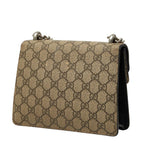 Gucci GG Supreme Dionysus Chain Shoulder Bag Beige Black Suede Leather — view 2