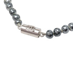 Chanel CC Logo Bracelet Silver Faux Pearl Metal — view 6