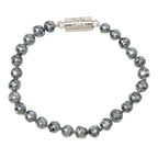 Chanel CC Logo Bracelet Silver Faux Pearl Metal — view 4