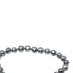 Chanel CC Logo Bracelet Silver Faux Pearl Metal — view 5