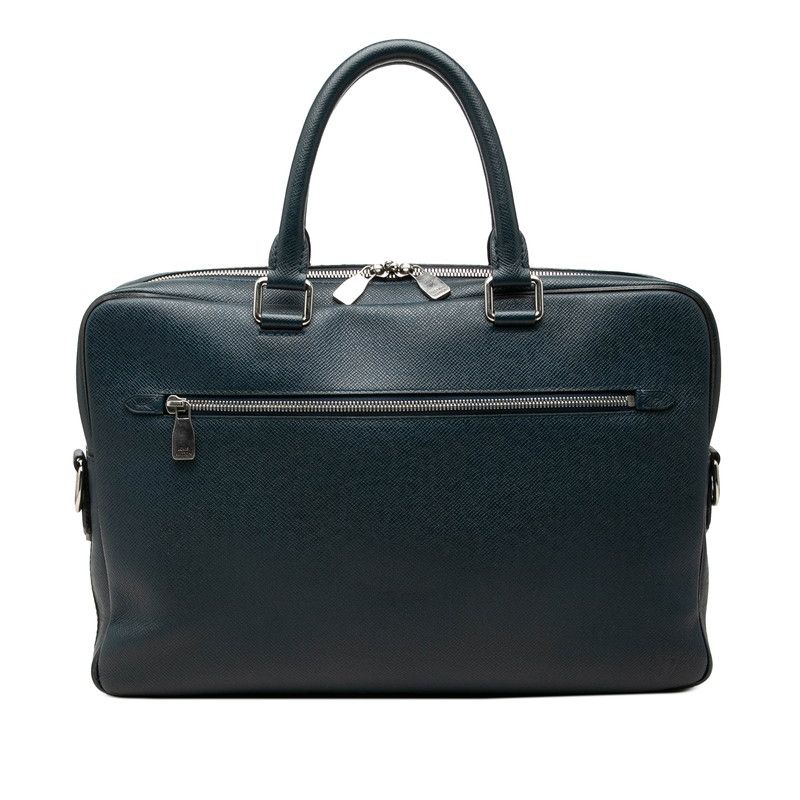 Louis Vuitton Taiga Porte Documents Business MM Bag Ocean Navy Leather