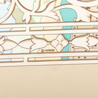 Hermes Carre 90 le Fleuve Sacre Sacred River Scarf Beige Multicolor Silk — view 3