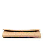Chanel CC Logo Quilted Wallet Beige Caviar Leather — view 3