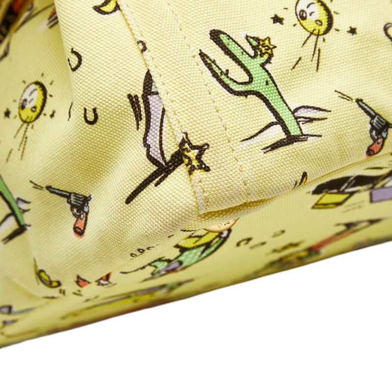 Prada Canapa Large Tote Print Yellow Multicolor Canvas — view 7