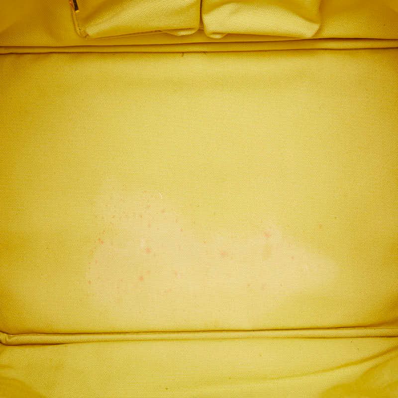 Prada Canapa Large Tote Print Yellow Multicolor Canvas — view 8