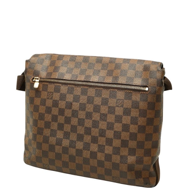 Louis Vuitton Damier Brooklyn MM Messenger Bag Brown Leather — view 2