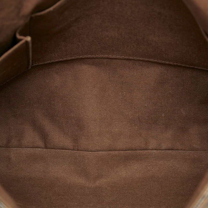 Louis Vuitton Damier Brooklyn MM Messenger Bag Brown Leather — view 9